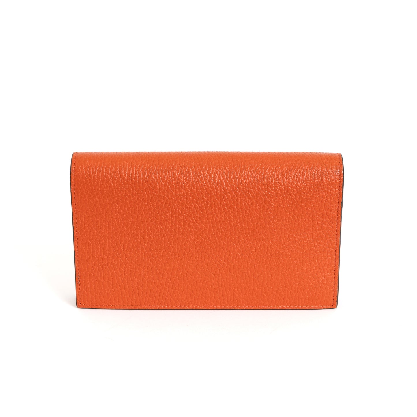 Wallet on Chain, Orange Calfskin 8348