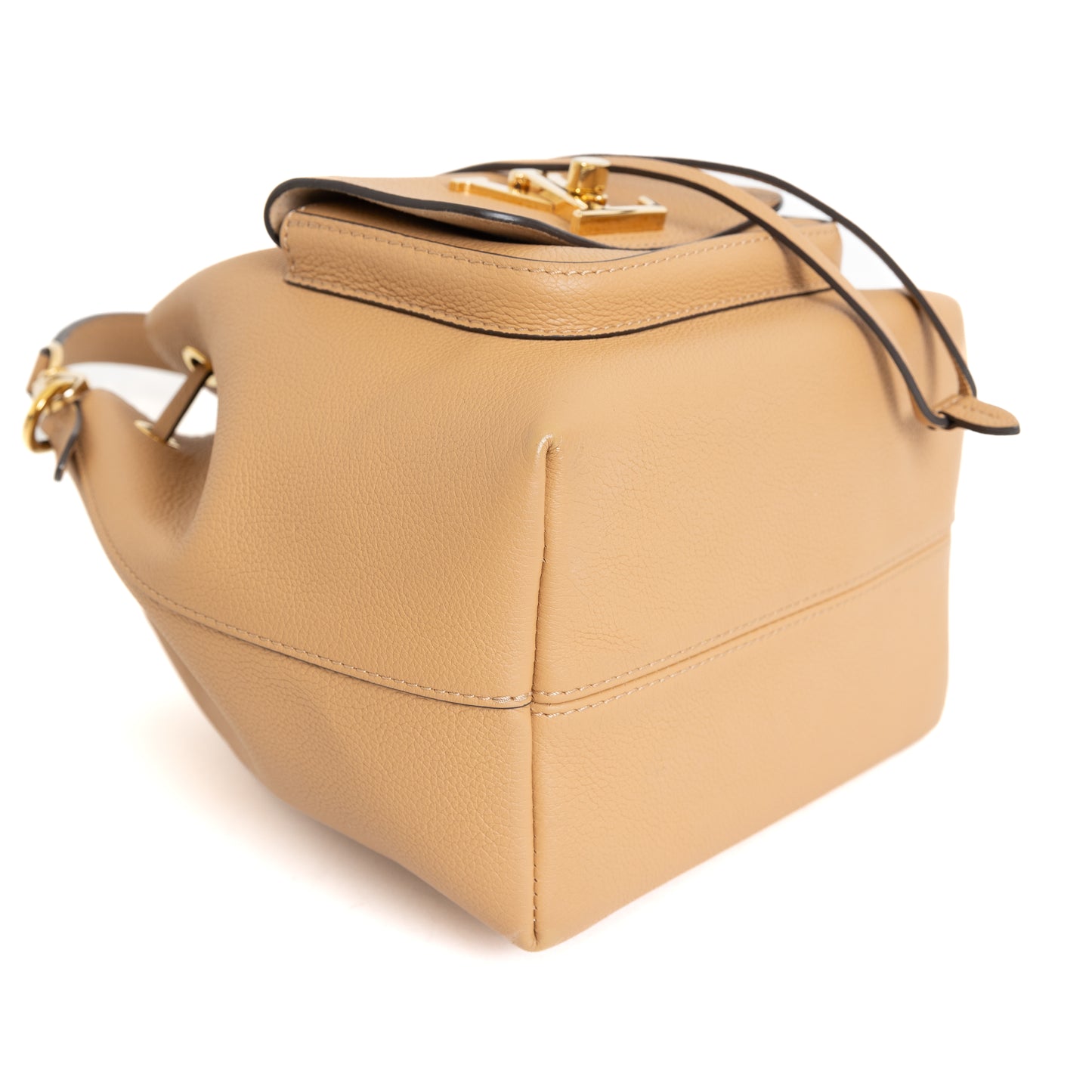 Lock Me Bucket Bag MM, Beige GHW 8224