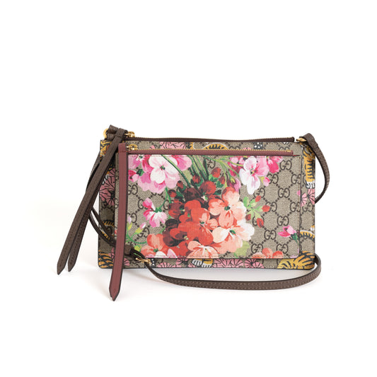 Double Zip Crossbody, GG Supreme Blooms