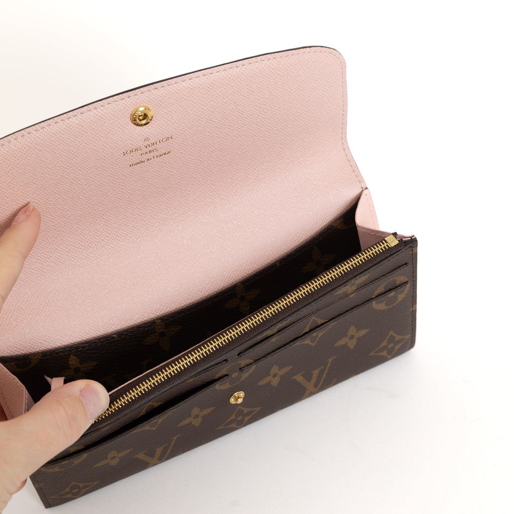 Emilie Wallet Monogram Rose Ballerine  8536