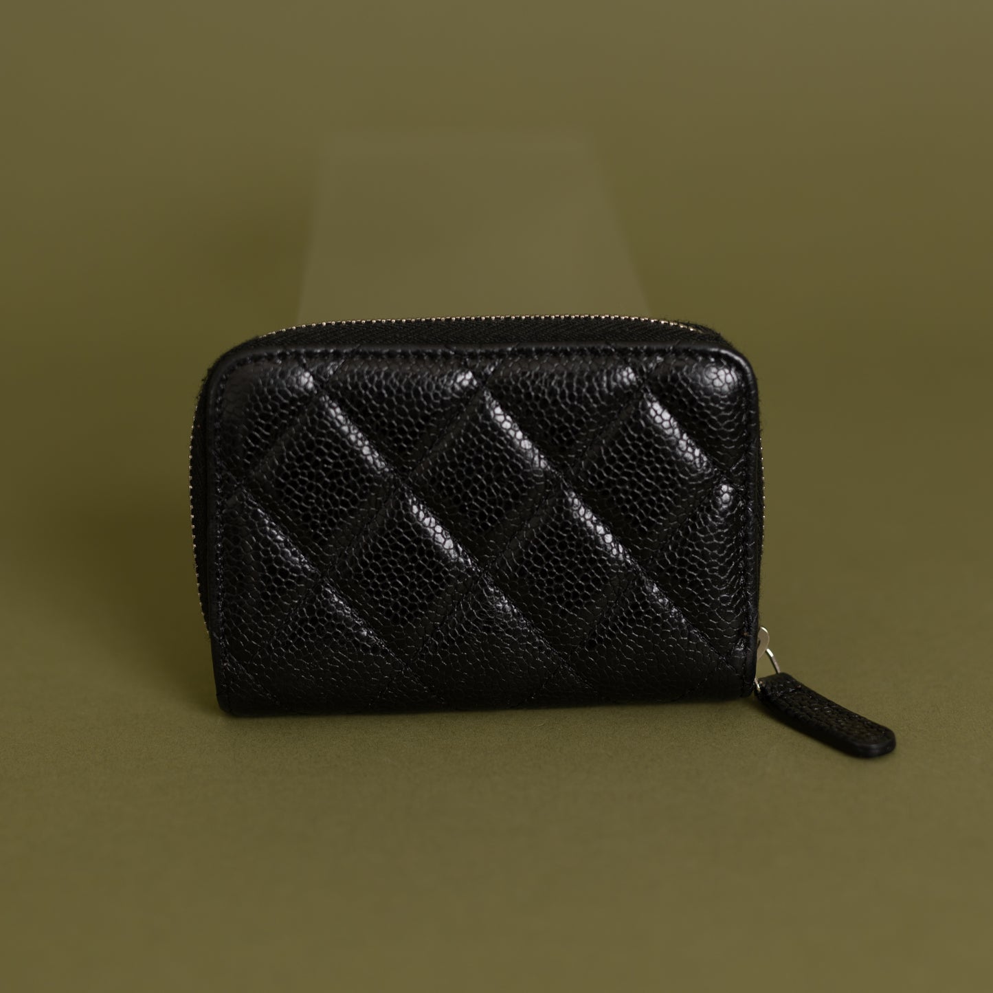 Zipped Card Holder, So Black Caviar 8764