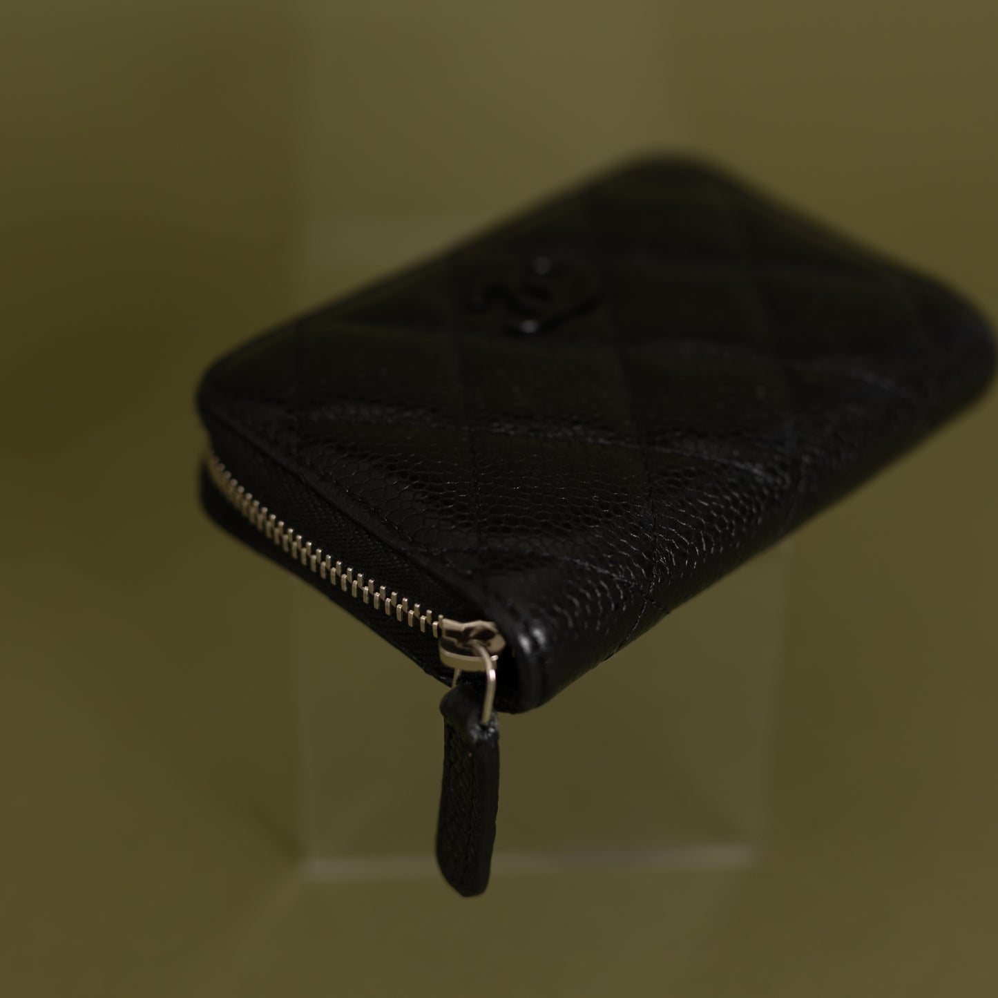 Zipped Card Holder, So Black Caviar 8764