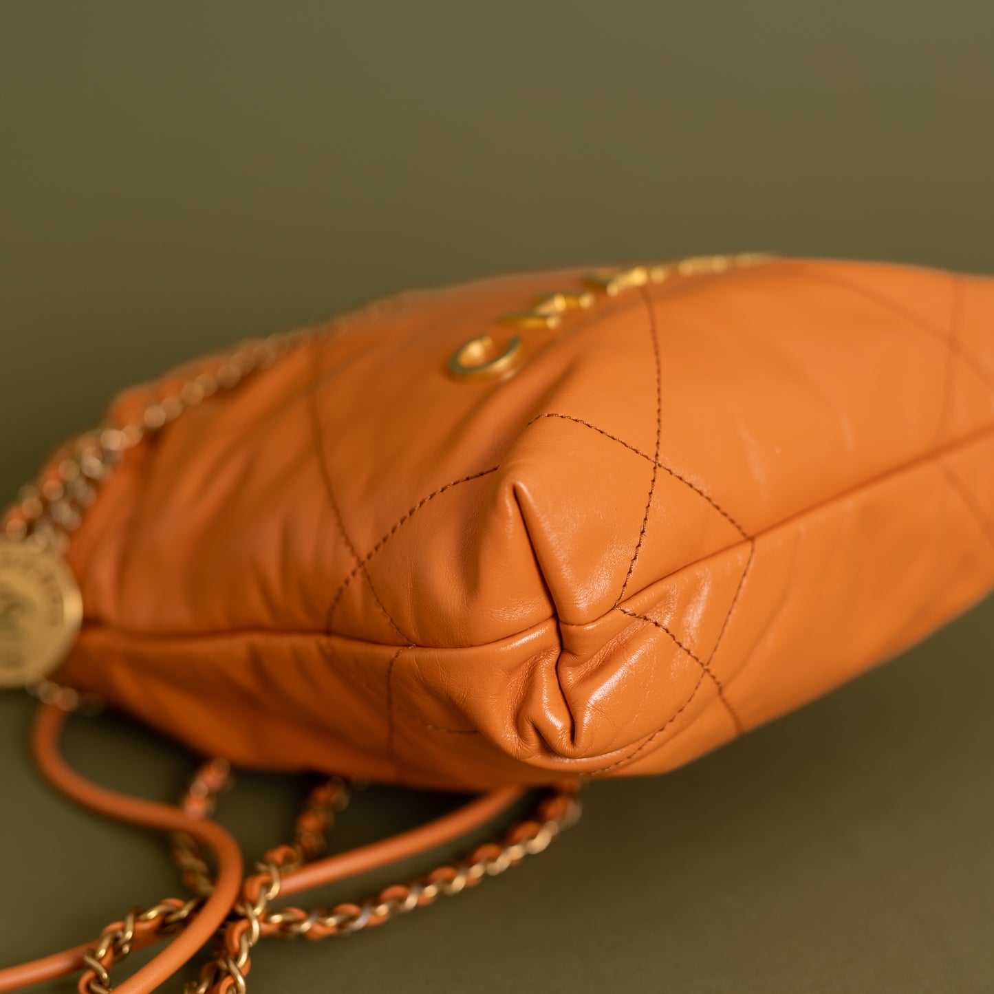 Mini 22 Orange Calfskin