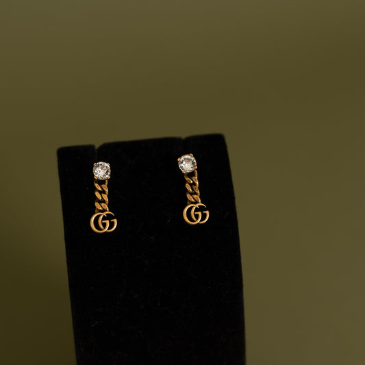 Crystal Double G Earrings