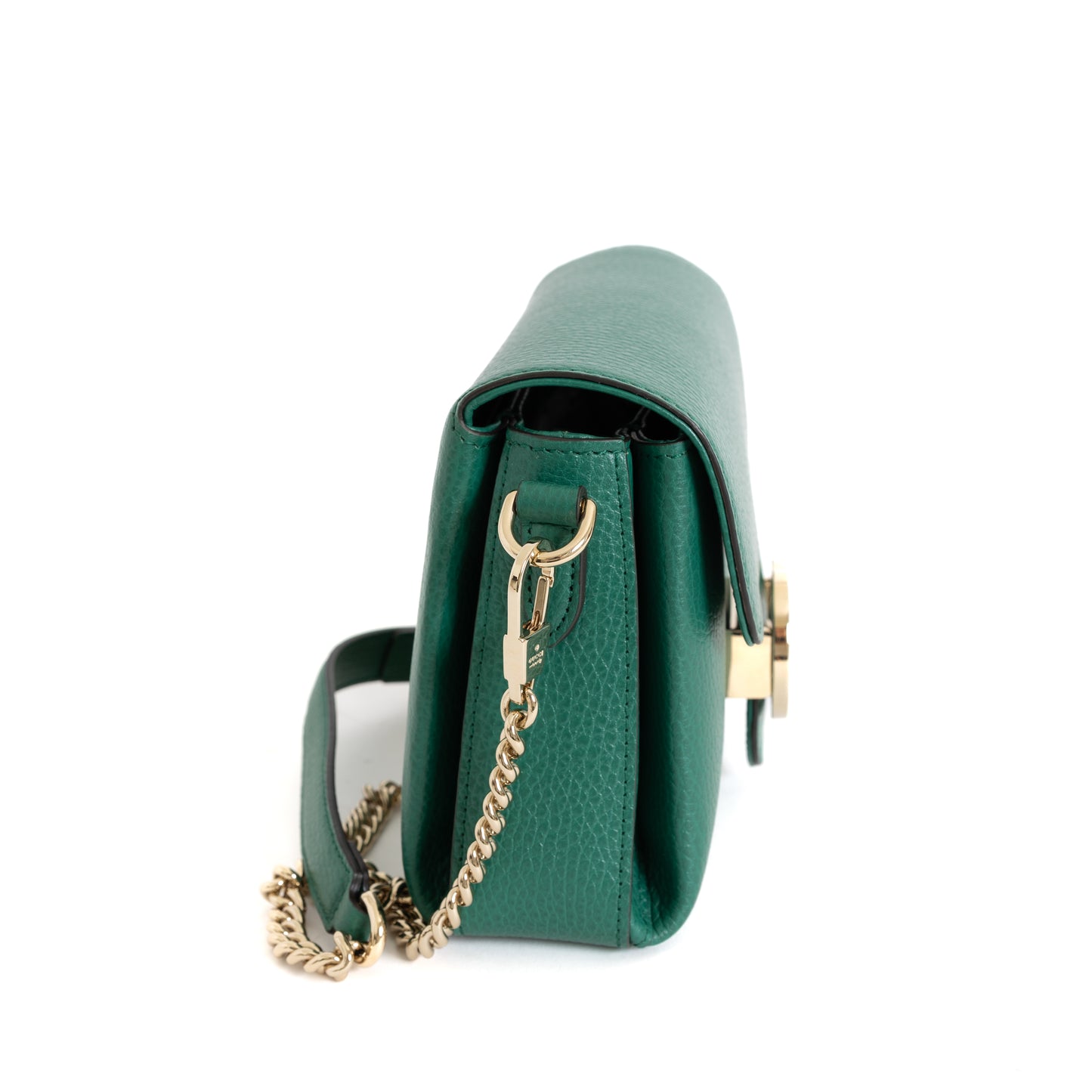 Dollar Interlocking G Crossbody, Emerald Green 8263