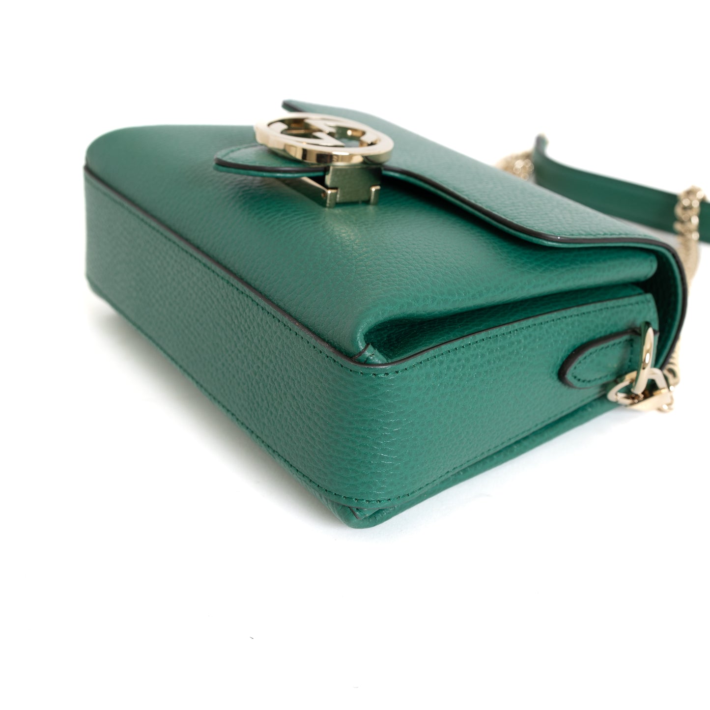 Dollar Interlocking G Crossbody, Emerald Green 8263