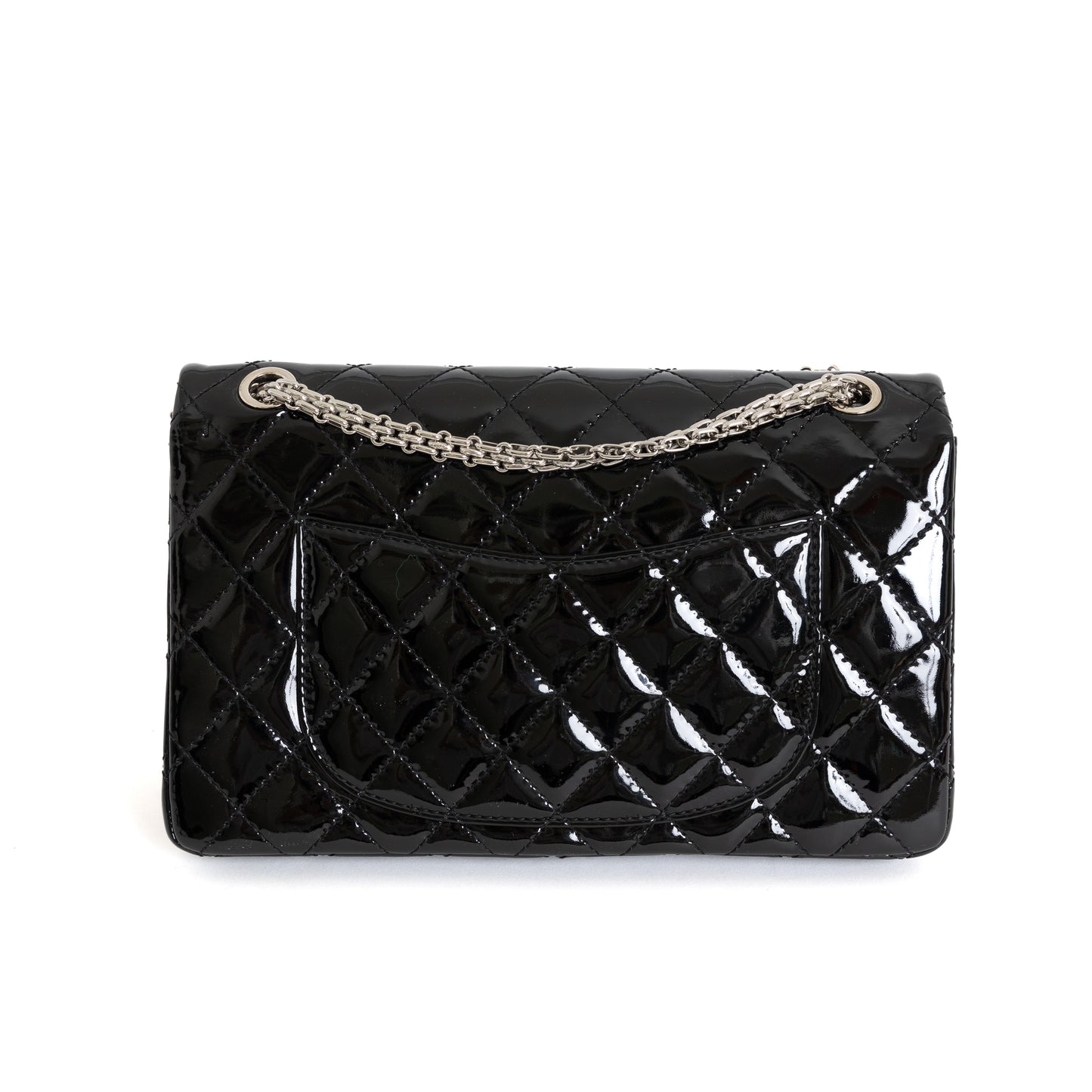 Reissue 2.55 Flap Bag, Black Patent Leather 8272