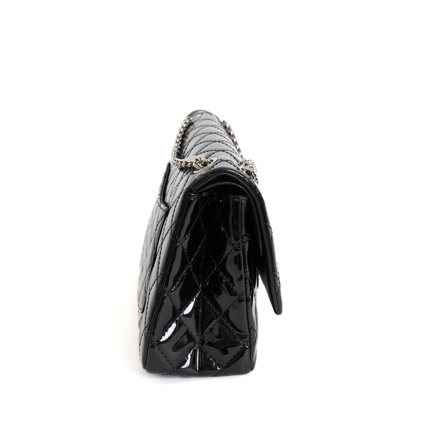 Reissue 2.55 Flap Bag, Black Patent Leather 8272