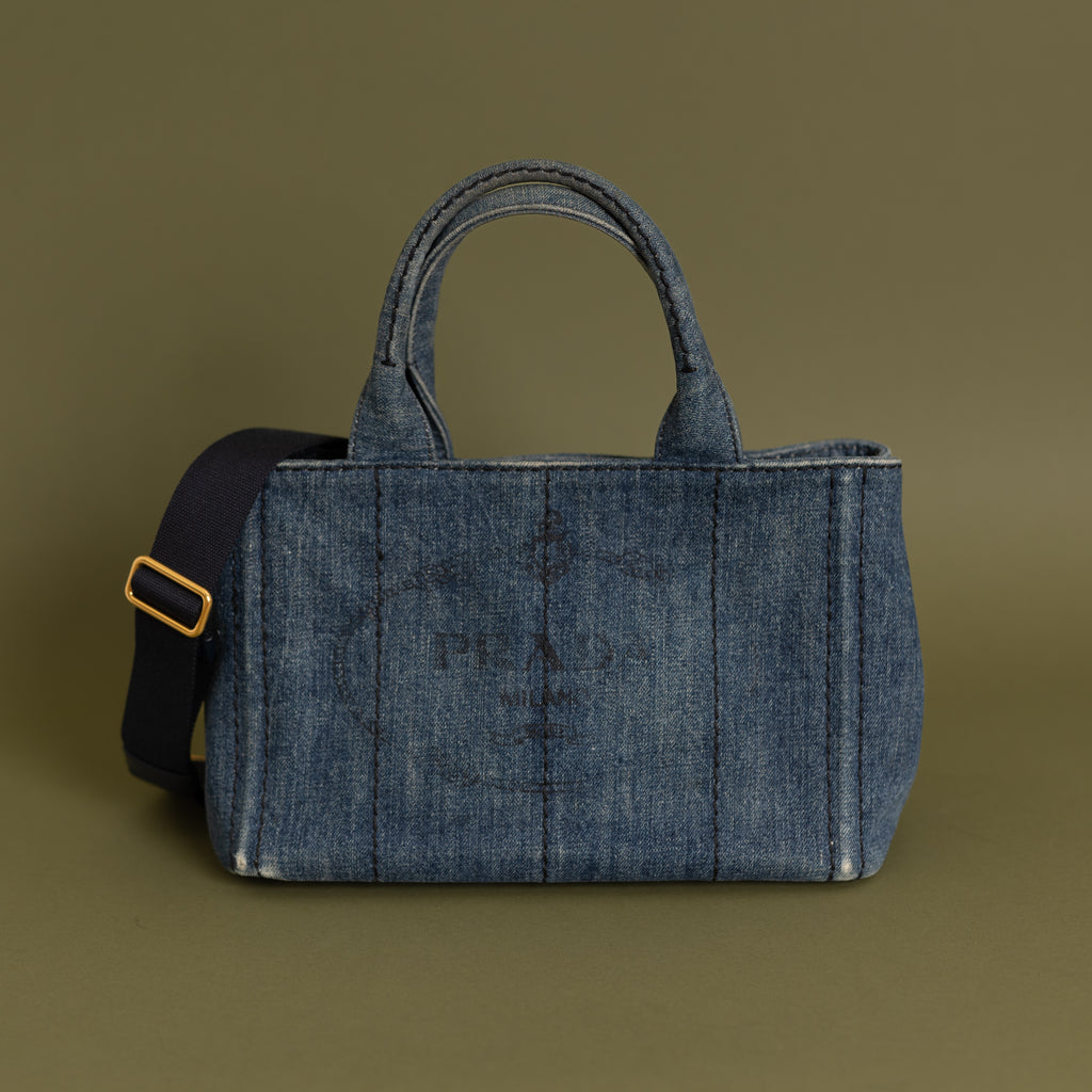 Small Canapa Tote, Denim 8999