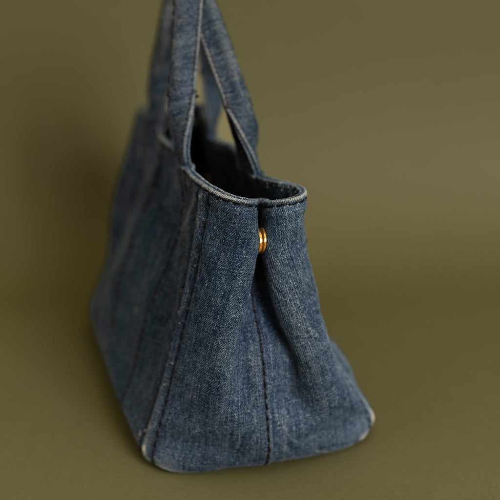 Small Canapa Tote, Denim 8999