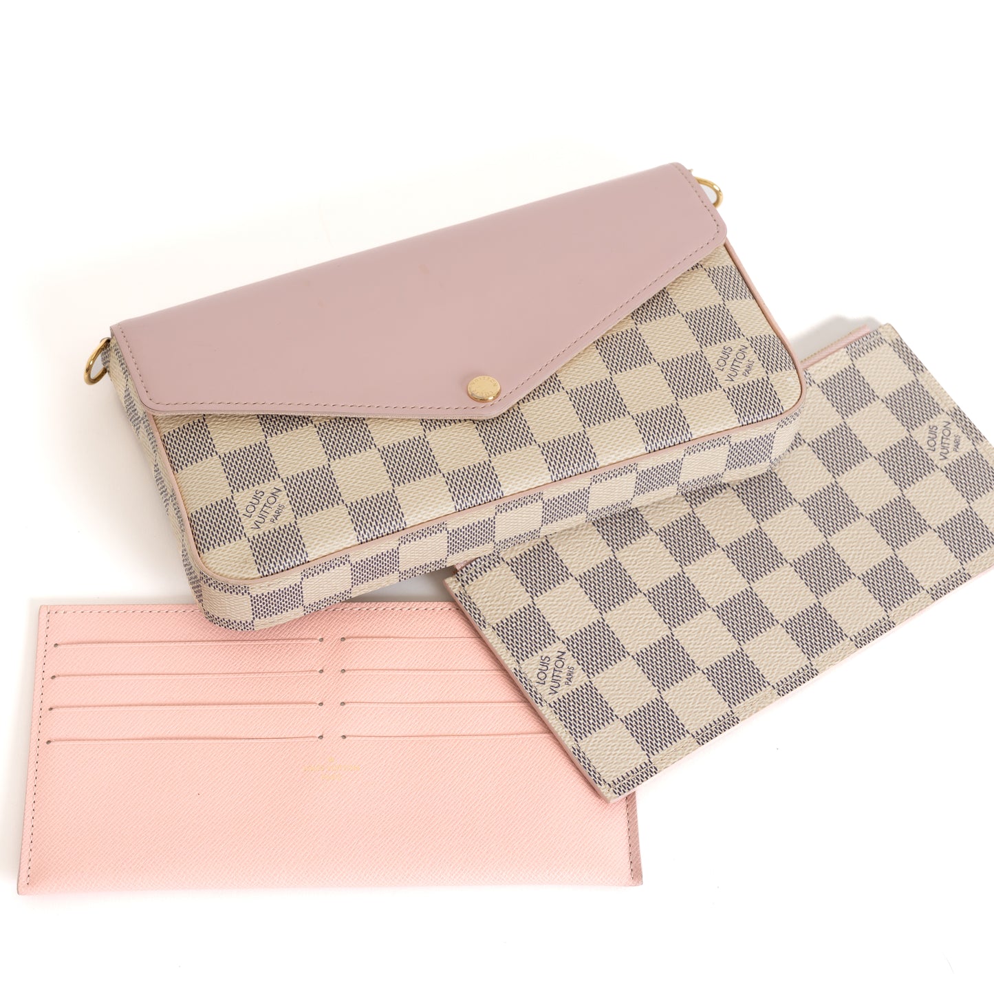 Felicie, Damier Azur Rose Ballerine with Inserts 8105