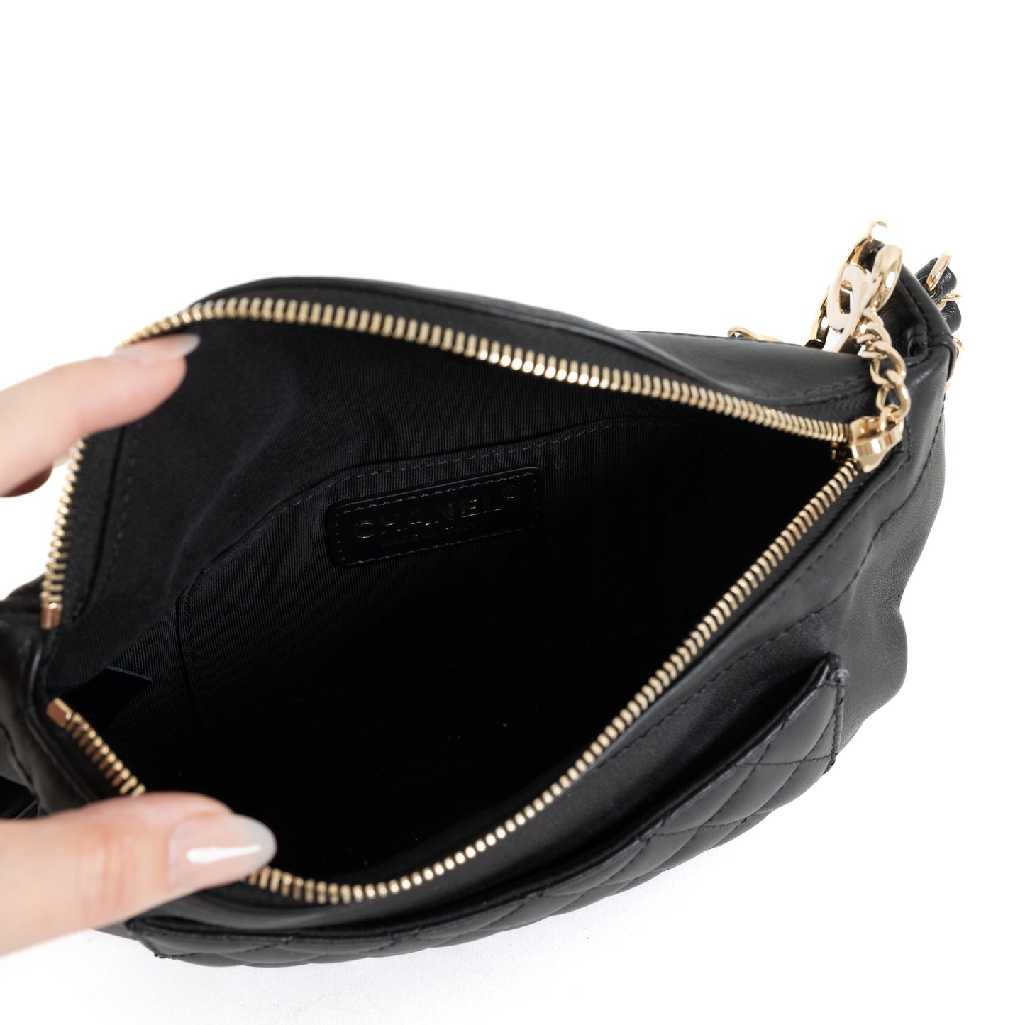 Black Lambskin Bumbag GHW 8280