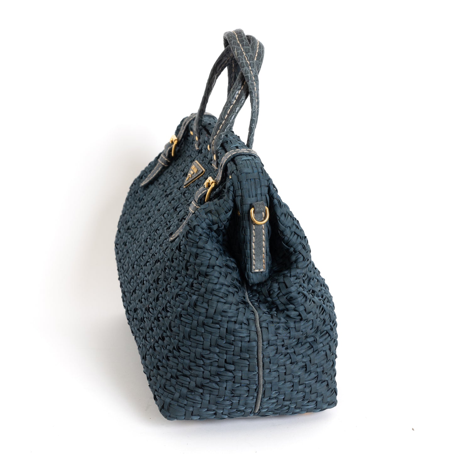 Woven Tote, Blue