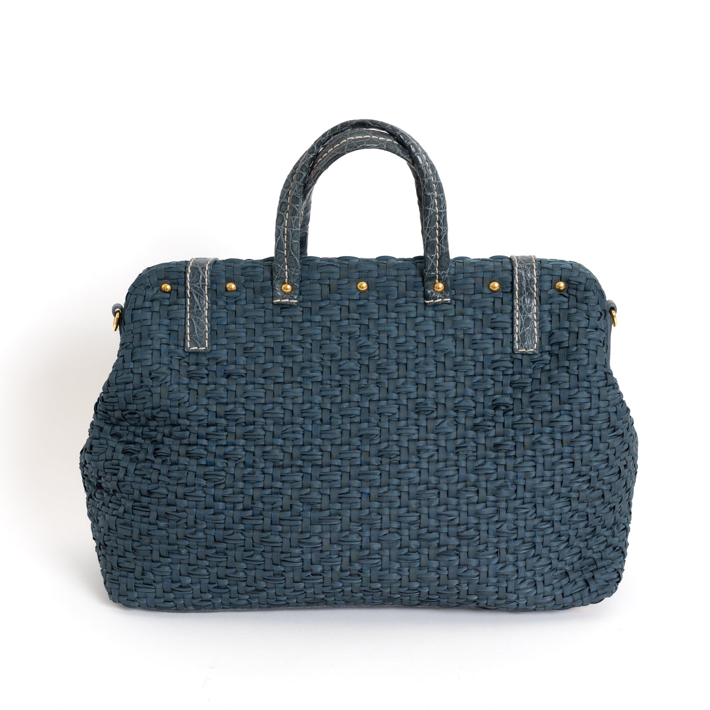 Woven Tote, Blue