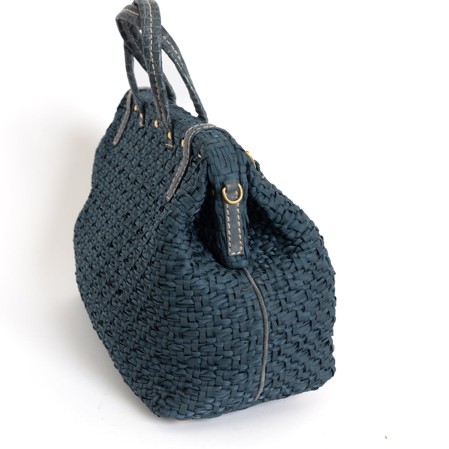 Woven Tote, Blue