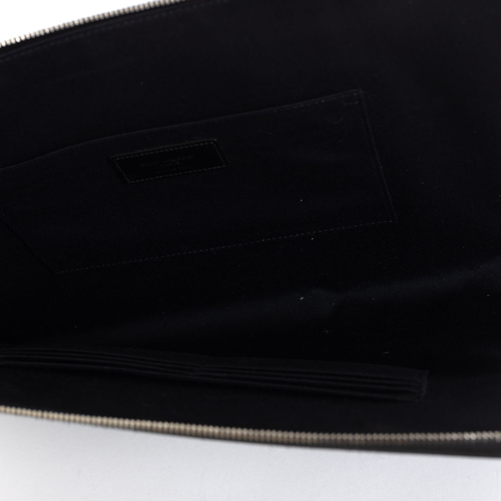 Zipped Leather Tablet Case, Black