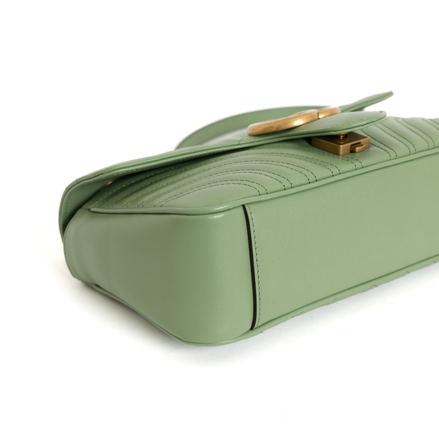 Small GG Marmont Shoulder Bag, Salamander Green 8295