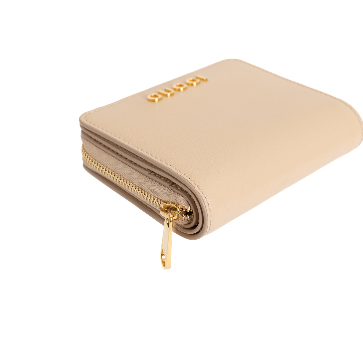 Compact Wallet, Beige GHW 8166