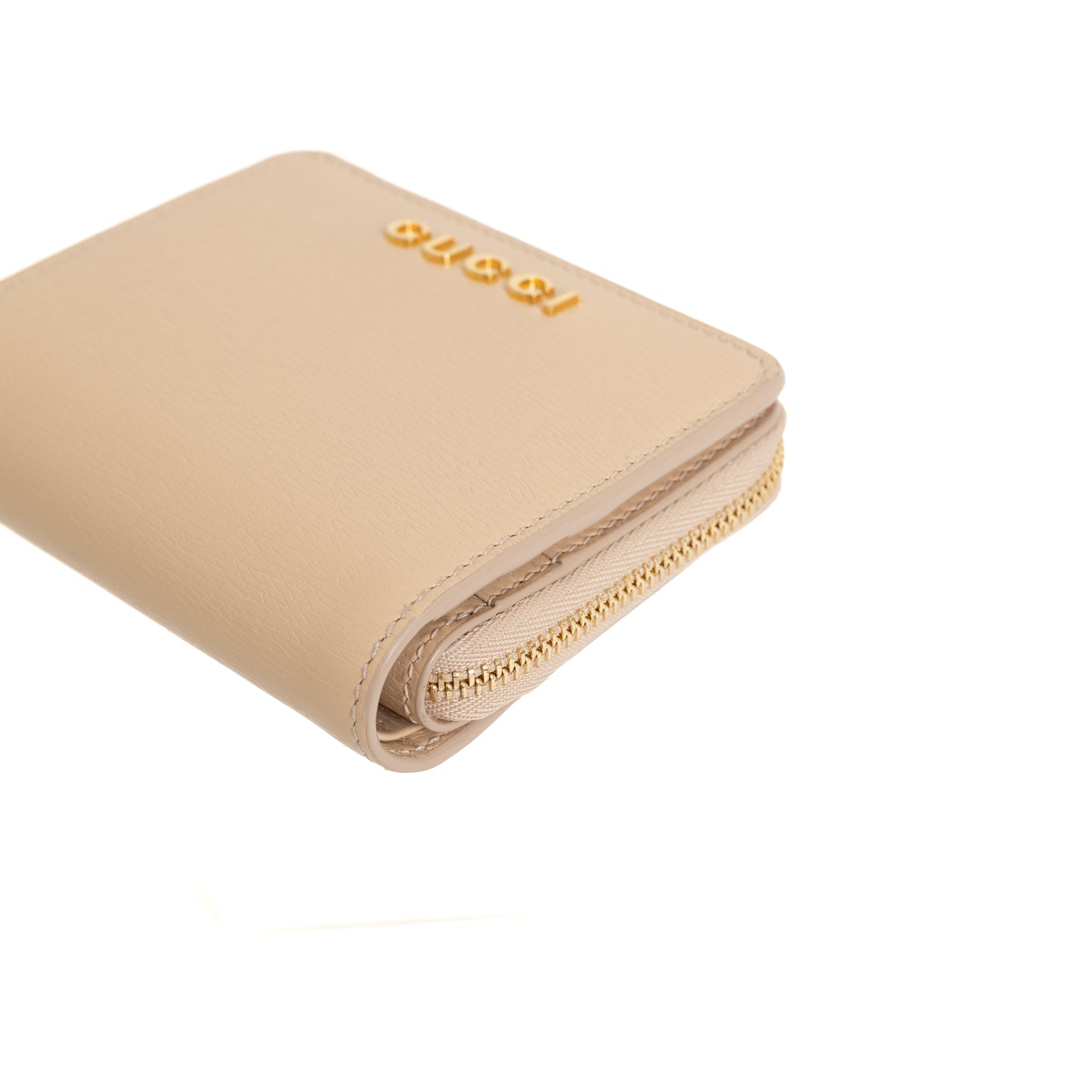 Compact Wallet, Beige GHW 8166