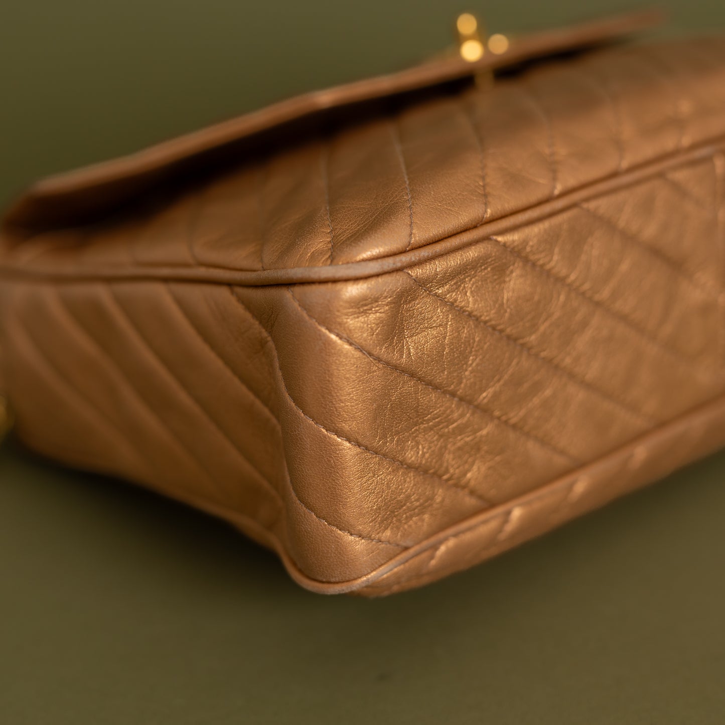 Vintage Camera Bag, Metallic Lambskin 9063