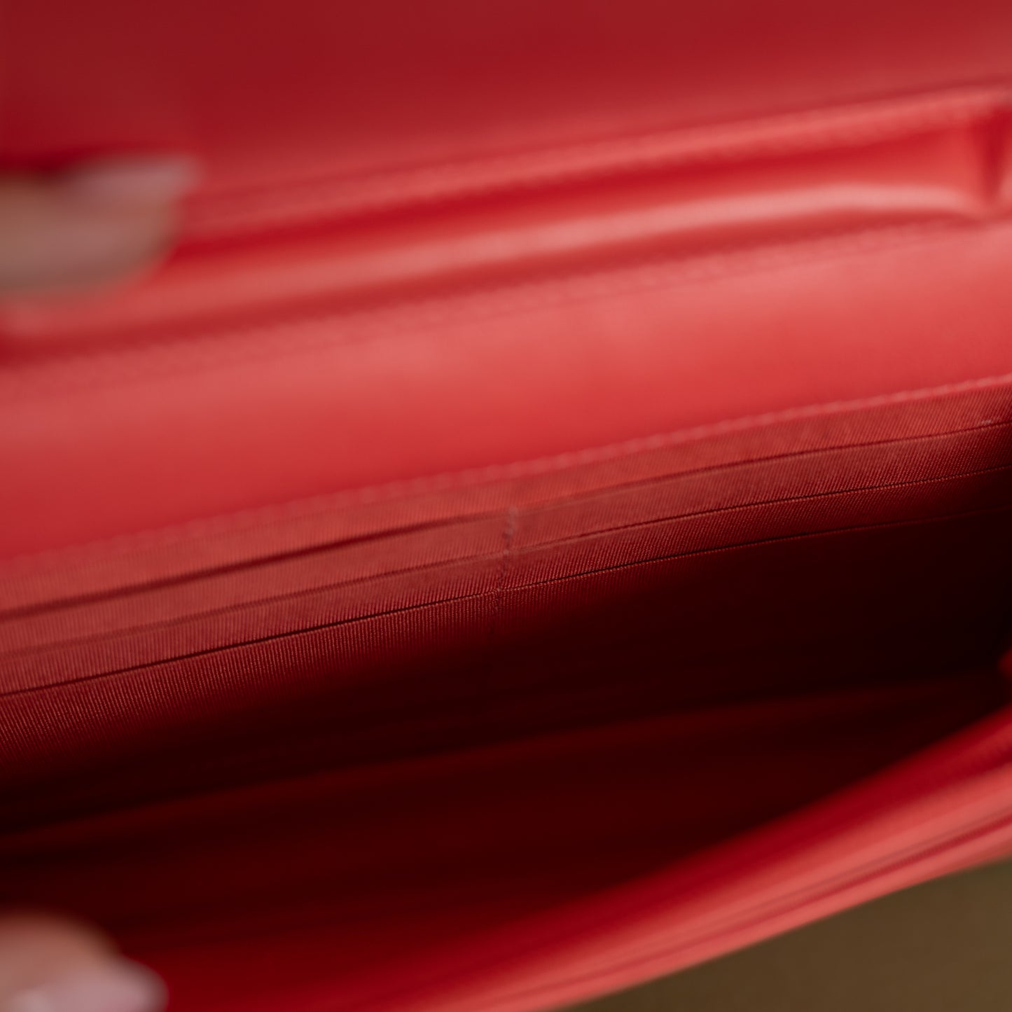 Wallet on Chain, Pop Navy Coral Bicolor Lambskin