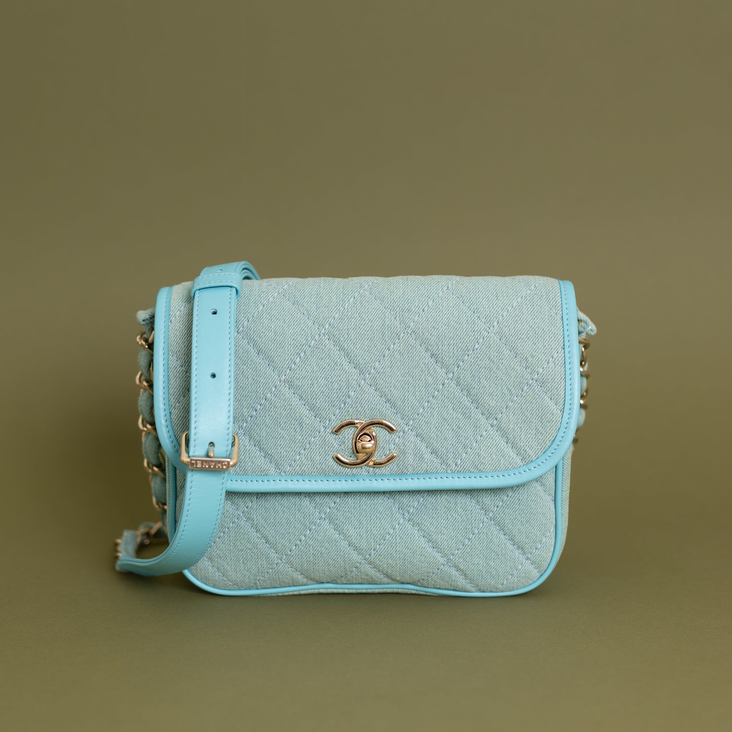 Denim Messenger, Turquoise 2964