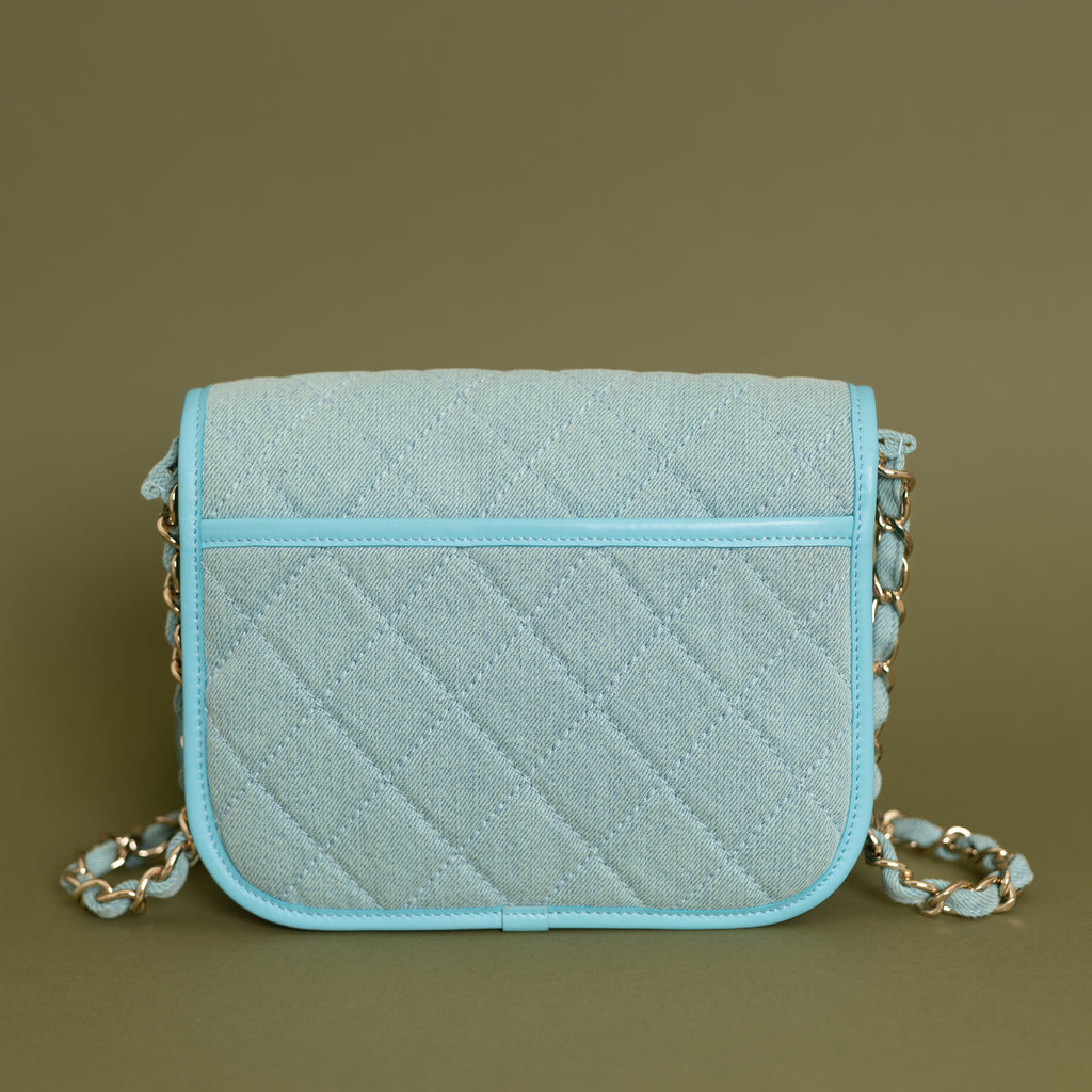 Denim Messenger, Turquoise 2964