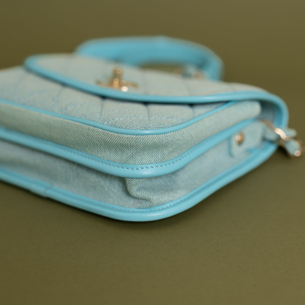 Denim Messenger, Turquoise 2964