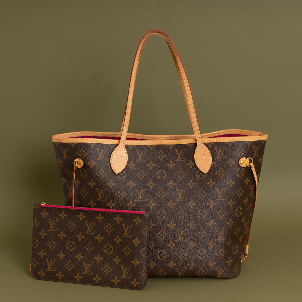 Neverfull MM Monogram Fuschia   9385