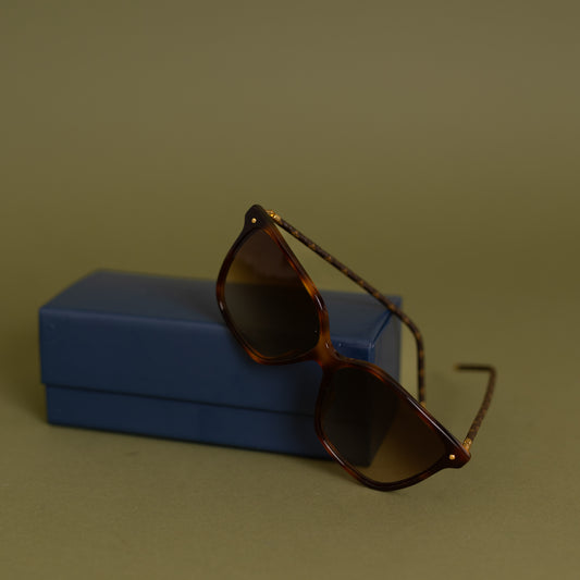 Tortoise Brown Aviators, Monogram